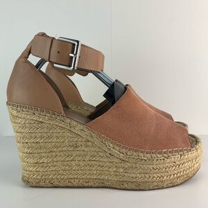 Marc Fisher LTD Women's Mladalyn High Platform Espadrille Wedge Sandals Size 9.5